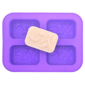 Dày Chất Lượng Cao BPA Miễn Phí Tự Làm Handmade Xà Phòng Làm Nguồn Cung Cấp Không Dính 4 Khoang Biển & Cá Hình Dạng Silicone Khuôn Xà Phòng - Product Image 1