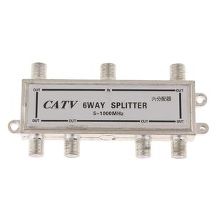 5 ~ 1000 Mhz Premium 6 voies <span class=keywords><strong>TV</strong></span> Singal répartiteurs 1 en 6 câbles coaxiaux RG6 pour téléviseurs magnétoscopes RF Radios <span class=keywords><strong>antenne</strong></span> - Product Image 1