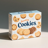 Boîtes d'emballage alimentaire en carton pour biscuits, pâtisseries, beignets, snacks, avec logo personnalisé du fabricant