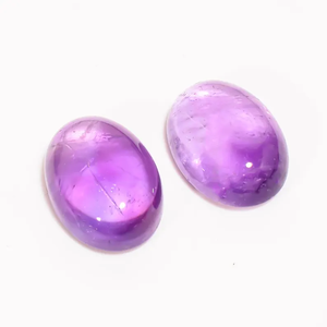 24 ct. Paire de cabochons en améthyste naturelle GPJ-1139 18X13X7mm pierres opale violettes polies à la main de taille ovale bricolage pierres précieuses en vrac pour - Product Image 4