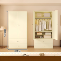 Armoire moderne en acier 2025 avec coiffeuse assemblée et armoire de rangement pour vêtements suspendus durables