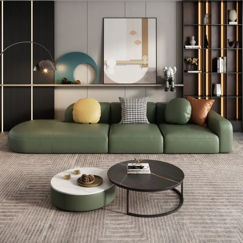 Wholesale Hi-Tech Fabrics Sofa Set Furniture Living Room Nordic Italian Modern Creative Furniture Luxury Curved Sofa