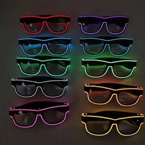 نظارات شمسية مضيئة لاسلكية لتزيين حفلات عيد الميلاد نظارات إضاءة لامعة بضوء ليد