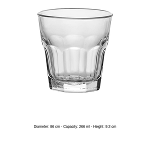 แก้วกิบราธัล ร็อคส์ 26.6 ซล. สูง 9.2 ซม. เส้นผ่านศูนย์กลาง 8.6 ซม. Duratuff Libbey - Product Image 3