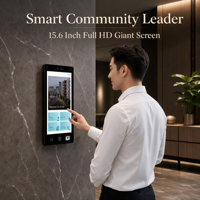 Interphone vidéo biométrique double lecteur de veines palmaires VF736 avec écran tactile 15,6 pouces pour contrôle d'accès en communauté, campus et appartement