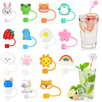 Embouts de paille à boire personnalisés 6-10mm mignon couvercle de paille fleur en silicone capuchon paille Topper couverture accessoires pour tasse