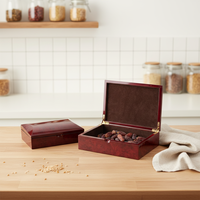 Boîtes à dattes en bois MDF faites à la main de luxe pour l'emballage de cadeaux de l'Aïd Ramadan, couleur/taille personnalisée, rangement pour chocolats et bonbons, laque piano