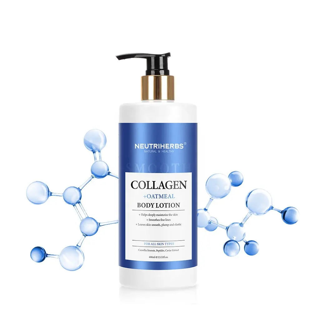 Lotion corporelle revitalisante, hydratante, raffermissante et apaisante au collagène, OEM, offre spéciale