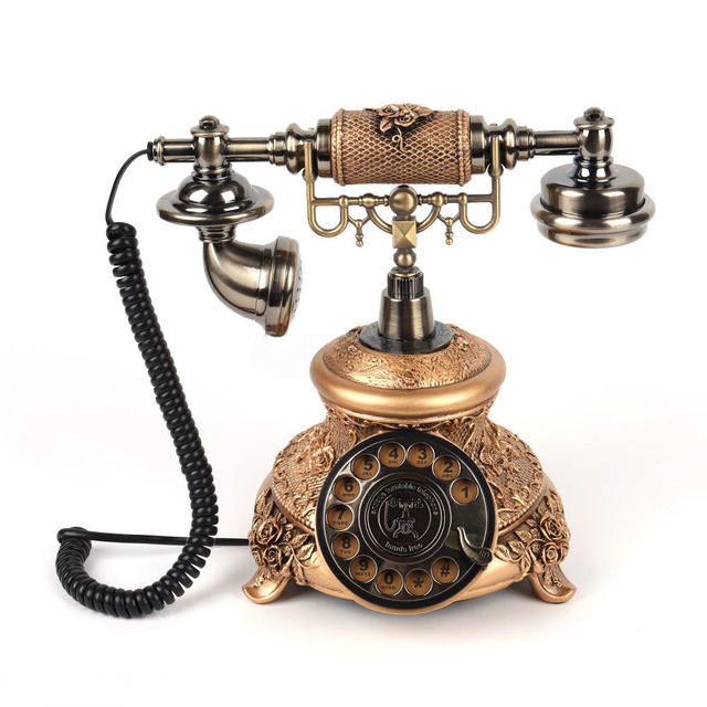 Customized Rotary Dial Corded Telephone Retro Old-Fashioned Antique Landline Phone for Hotels