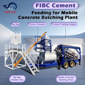 Mini Impianto di Betonaggio <span class=keywords><strong>Mobile</strong></span> YHZS25 con Tramoggia di Alimentazione Cemento in Sacchi per Aree Senza Fornitura di Cemento Sfuso - Product Image 3