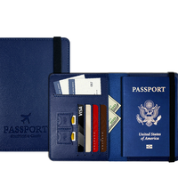 Porte-passeport en cuir PU, élégant et portable, étui pour carte d'identité, organisateur en cuir PU durable, fournitures pour le bureau et les affaires