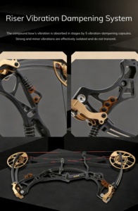 Ensemble d'arc composé AGS Shengsuan 4.0, 350 FPS, 40-70 lbs, double caméra, pour la chasse et le tir à l'arc avancé, 210813401-AME-BLACK AGS Shengsuan 4. - Product Image 6