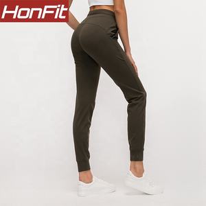 OEM Plain Sportswear New Jogger Pants Yoga Cordón Gimnasio Running Leggings con bolsillo - Product Image 3
