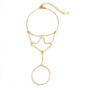 Bracelet plaqué or à motif de grille géométrique pour femme de bureau, bijoux de mode - Product Image 5