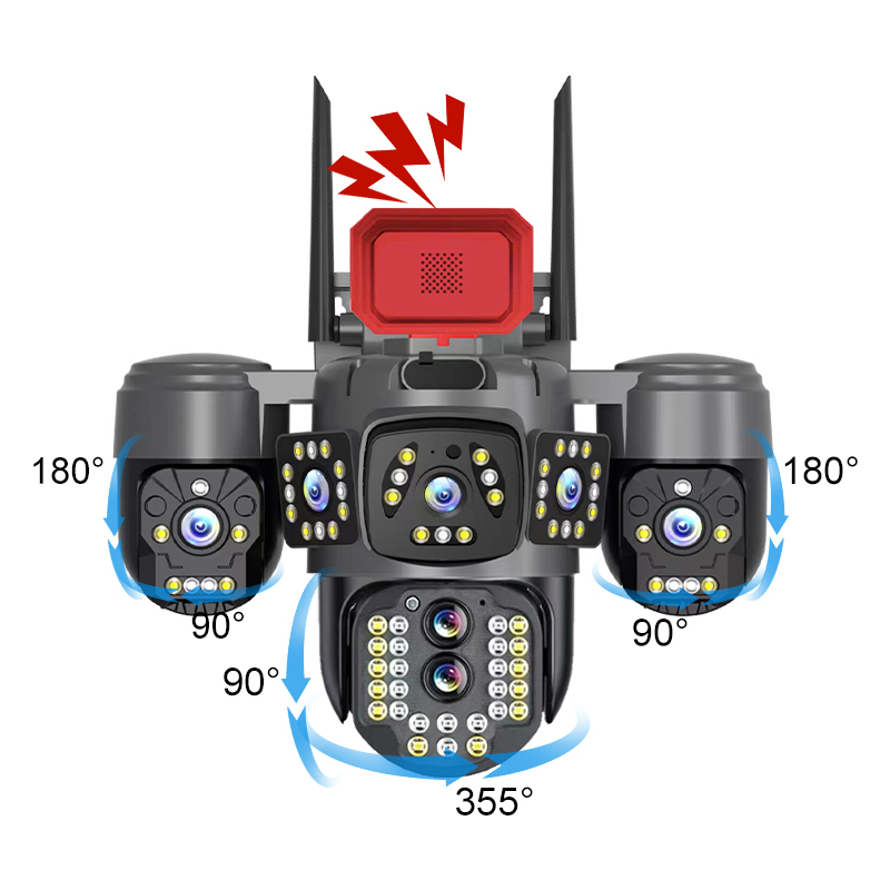 Leksell HD 4K 10X Zoom Outdoor <strong>AI</strong> Four-Lens CMOS IP 4G <strong>CCTV</strong> <strong>Solar</strong> Panel PTZ Network Security <strong>Camera</strong> with Cloud Storage