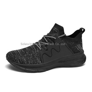 Chaussures de sport basses décontractées pour hommes en maille, style rétro européen, respirantes, imperméables, tendance mode, tissées, à semelle épaisse - Product Image 2