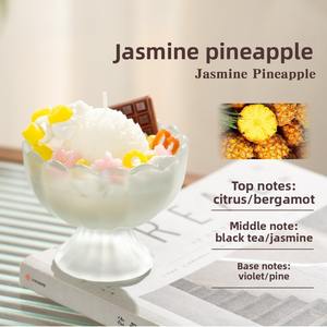 Figurine en cire aromatique en forme <span class=keywords><strong>de</strong></span> crème glacée - Statue en cire <span class=keywords><strong>de</strong></span> soja parfumée avec diffusion, adorable cône <span class=keywords><strong>de</strong></span> crème glacée pour la décoration - Product Image 3