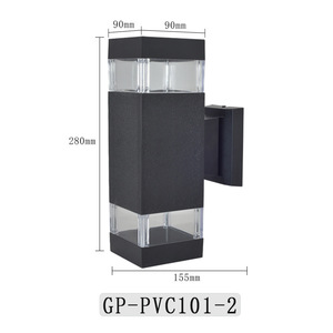 ไฟติดผนัง LED สำหรับภายนอกอาคาร ยี่ห้ออิคาวะ แบบสองหัว ทรงสี่เหลี่ยม วัสดุ PVC เหมาะสำหรับระเบียงและเฉลียง - Product Image 4