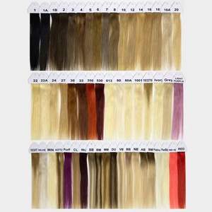 <span class=keywords><strong>Alano</strong></span> Factory hueso recto ruso cabello humano 100% virgen Remy doble dibujado personalizar marrón Rubio Color trama cabello - Product Image 6