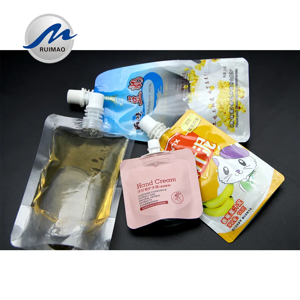 Packing Bags Liquid Detergent Laundry Washing Small Plastic Spouted Standing Up Packaging Spout Bag
