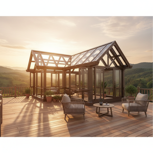 Villa de luxe personnalisée en aluminium, véranda extérieure, jardin, style européen, verre trempé translucide isolé, <span class=keywords><strong>triangle</strong></span> - Product Image 6