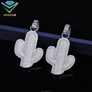 มีสินค้าในสต็อก จี้และชาร์มเพชรโมอิสซาไนต์ VVS คุณภาพสูง ผ่านการทดสอบเพชร ชุบทอง เงินแท้ 925 พร้อมใบรับรอง GRA ประดับเพชรเต็มชิ้น - Product Image 5