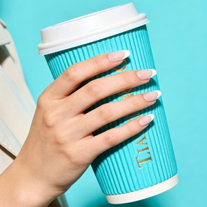 แก้วกาแฟกระดาษคราฟท์แบบใช้แล้วทิ้ง เป็นมิตรกับสิ่งแวดล้อม แบบผนังเดี่ยวและผนังคู่ สำหรับเครื่องดื่มร้อน พร้อมฝาปิด ขนาด 12 ออนซ์ 16 ออนซ์ แก้วกระดาษสำหรับร้านกาแฟ - Product Image 3