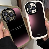 Coque en silicone pour iPhone 16 Pro Max, coque de téléphone anti-chute peinte en dégradé