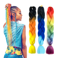 Échantillon gratuit 24 pouces 82 pouces Extension de cheveux de tresses jumbo au crochet Cheveux de tressage extra longs synthétiques ombrés Cheveux de tressage faciles