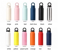 Bouteille d'eau isotherme en acier inoxydable de 24 oz, anti-fuite, pour le voyage et la randonnée, avec support de téléphone, trépied MagSafe et paille