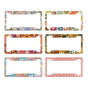 Salie Groene Bloem Kentekenplaat Frame Schattig Cottagecore Decor Boho Auto Accessoires Lichtgewicht Aluminium - Product Image 2