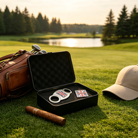 Cutter à cigares V-cut Slim Logo Sissor japonais en plastique de qualité supérieure avec ressort en carbone et marqueur de balle de golf rond japonais