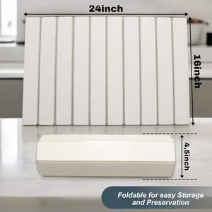 Alfombrilla de secado de platos de piedra grande para mostrador de cocina, alfombrillas de secado de platos plegables superabsorbentes de secado rápido, alfombrillas de tierra de diatomeas - Product Image 3