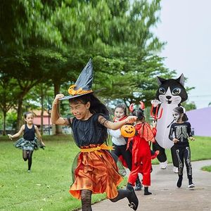 Costume gonflable amusant pour adultes et enfants, noir et blanc, pour les fêtes d'Halloween - Product Image 4