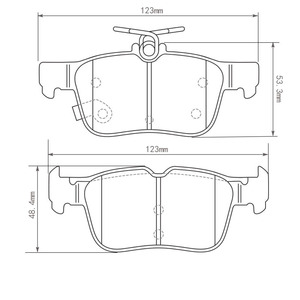 Premium Neue D1665-8893 Halbmetallische-Keramik Hintere Scheibenbremsbeläge für LINCOLN <span class=keywords><strong>MK</strong></span> Serie für FORD Edge - Product Image 6
