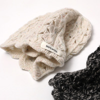 Nouveau Bonnet Femme 100% Laine Tricoté Ananas Ajoure Style Blogger Ajusté Design Niche Automne Hiver 2026