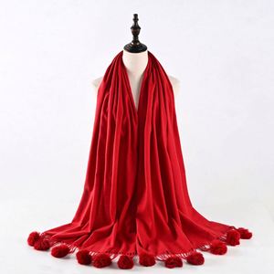 Chales y Bufandas Largos de Acrílico de Color Sólido para Mujer, Bufanda de Pashmina Elegante para Invierno - Product Image 2