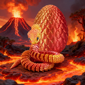 Jouets d'œufs de <span class=keywords><strong>serpent</strong></span> articulés 3D Vashine pour enfants, collection colorée, animaux en PLA, <span class=keywords><strong>jouet</strong></span> souple en forme d'œuf de vipère en cristal, souvenir - Product Image 1