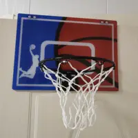 Mini aro de baloncesto montado en la pared, 18x12"