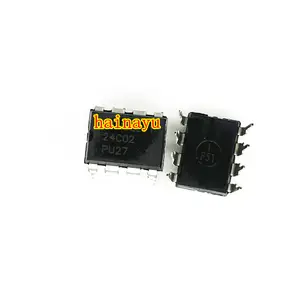 Entrega rápida de memória at24c02/serial eeprom 2.7-5.5v 2k dip-8 componentes eletrônicos com encomendas