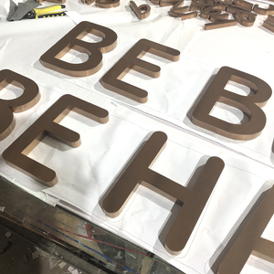 Insegna 3D Personalizzata in Acciaio Inox Lucidato a Specchio con Retroilluminazione LED, Lettere Alfabetiche con Finitura Dorata <span class=keywords><strong>per</strong></span> Pubblicità di Aziende e Centri Commerciali - Product Image 4