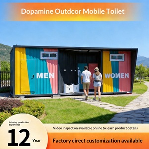 Toilettes mobiles intégrées avec douche pour zone touristique, toilettes écologiques finies. Pour le commerce international, veuillez contacter M. Yao. - Product Image 2