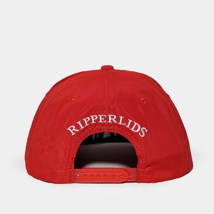 Gorras de Béisbol Personalizadas OEM de 5 Paneles de Nailon con Logotipo Bordado, Cierre a Presión, con Cuerda, Estilo Informal, Color Rojo - Product Image 5