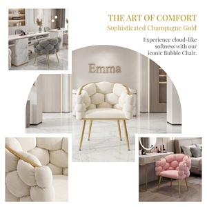 New Design Durable Modern Minimalist Beauty Bubble Salon Manicure Dining Chair Fabric for Home Office Living Room Hotel - Product Image 2