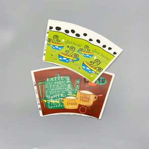 Material en bruto para vasos de papel desechables con impresión, tipo abanico, para vasos de café, precio mayorista - Product Image 6