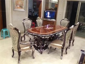 Intagliato a mano <span class=keywords><strong>mobili</strong></span> per la casa in legno massello <span class=keywords><strong>doratura</strong></span> a foglia <span class=keywords><strong>mobili</strong></span> sala da pranzo - Product Image 4