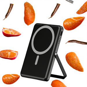 Chargeur de batterie portable magnétique 10000mAh 5-en-1 Câble intégré Charge rapide Support sans fil pliable Type-C 20W Puissance de sortie - Product Image 2