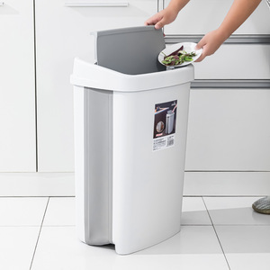 Tg3801 Swing Top <b>Large</b> Trash Can 2.5kg Foldable Rectangular Indoor Waste <b>Bin</b> For Kitchen Bathroom Storage - Product Image 1