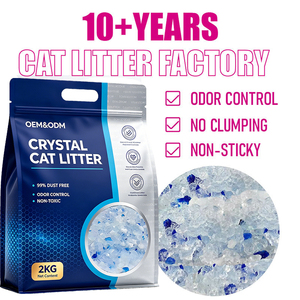 Arena para Gatos de Sílice No Tóxica al por Mayor, Súper Desodorizante, Tamaño de Bolsa Personalizado, Arena para Gatos de Cristal - Product Image 1
