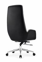 Fauteuils modernes orange en cuir PU avec base en aluminium et dossier haut pivotant pour le bureau des visiteurs